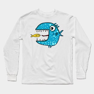 blue predatory fish Long Sleeve T-Shirt